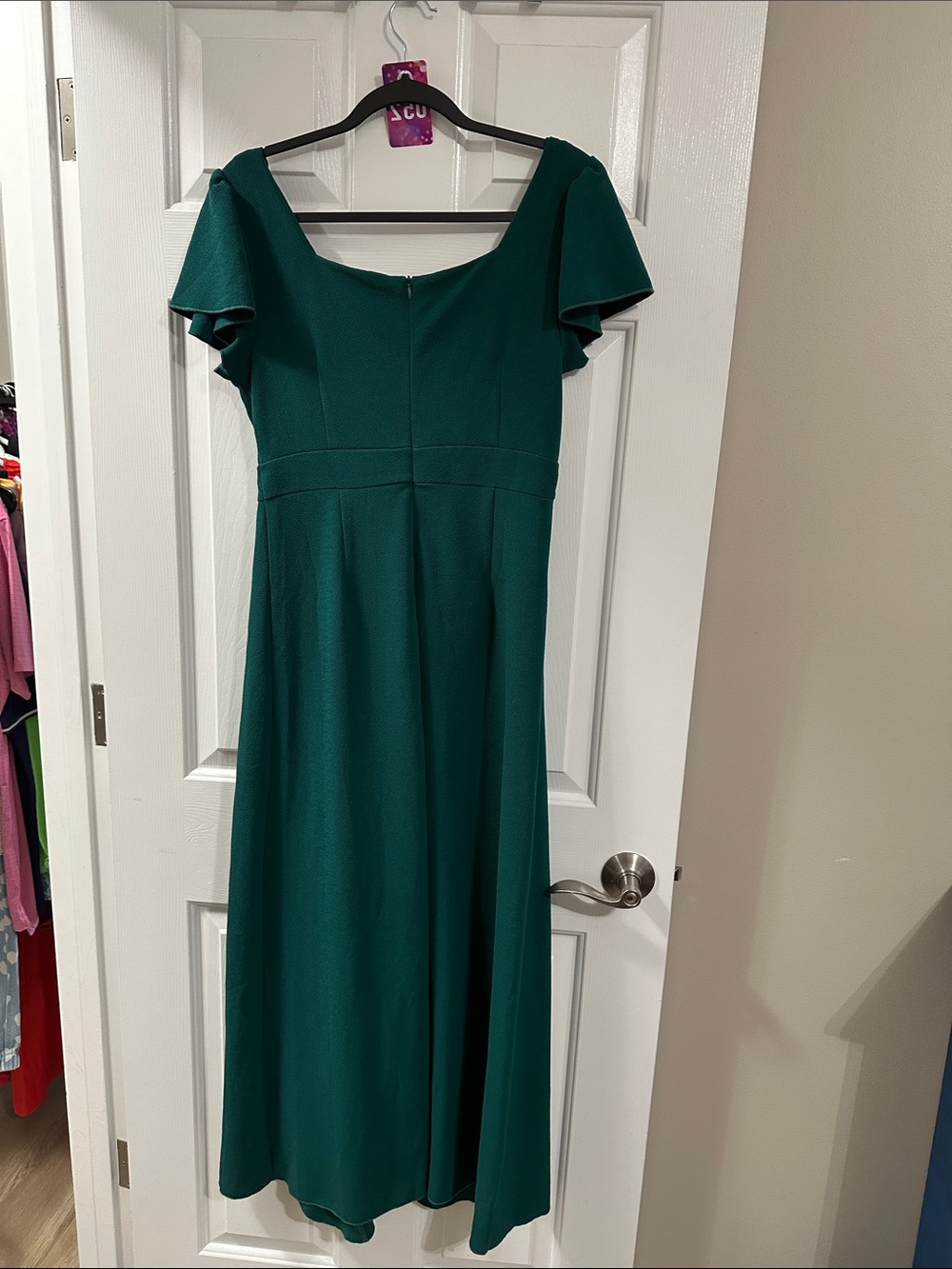 Emerald Green Ruffle-Front Maxi Dress - Picture 3 of 3